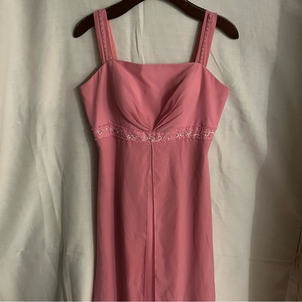 Vintage Bella Formals by Venus Pink Empire Waist Dress